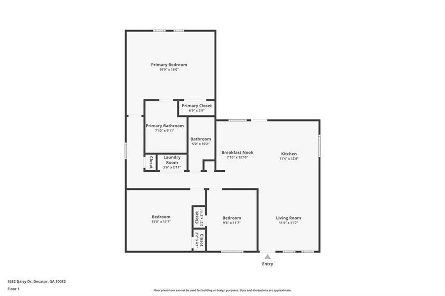 2D floor plan layout of this home in , Decatur, GA (Image 3).