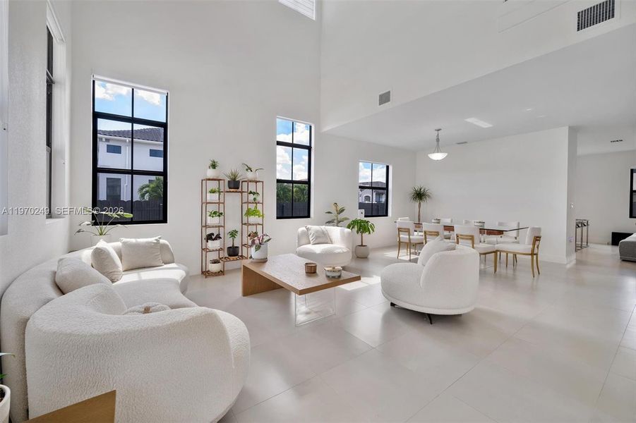 Furnished interior view inside a new home in , Miami (Image 35).