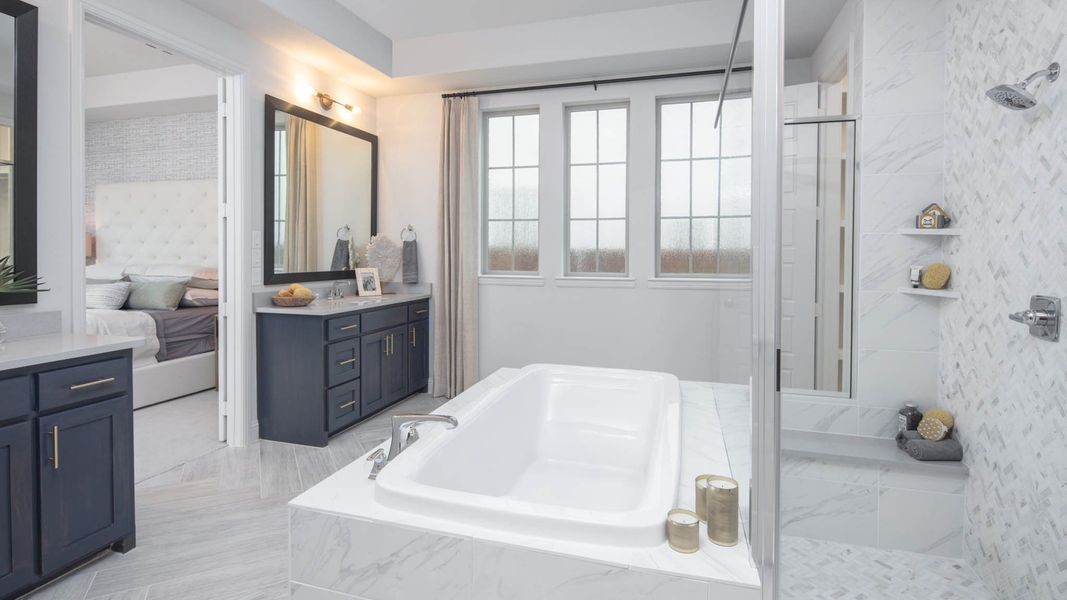 Furnished interior view inside a new home in Fields 60', Frisco (Image 11).