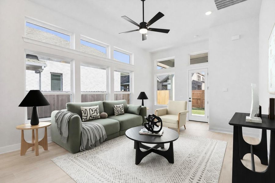 Denton Family Room (Staged)  (photo is of a similar home with similar design features; actual design features may vary)