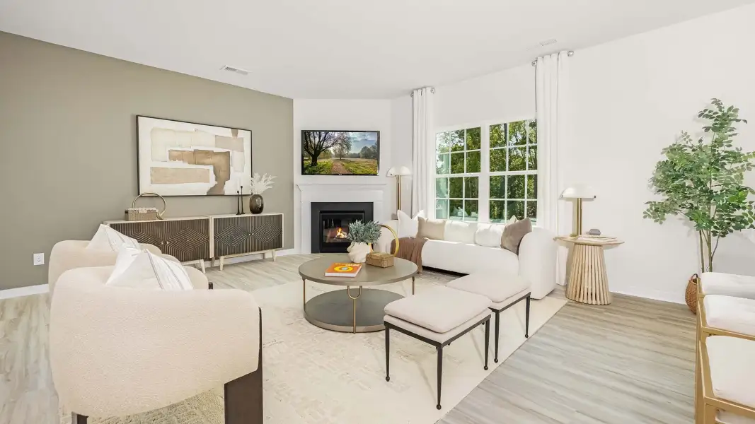 Furnished interior view inside a new home in Reedy Creek Preserve, Charlotte (Image 9).