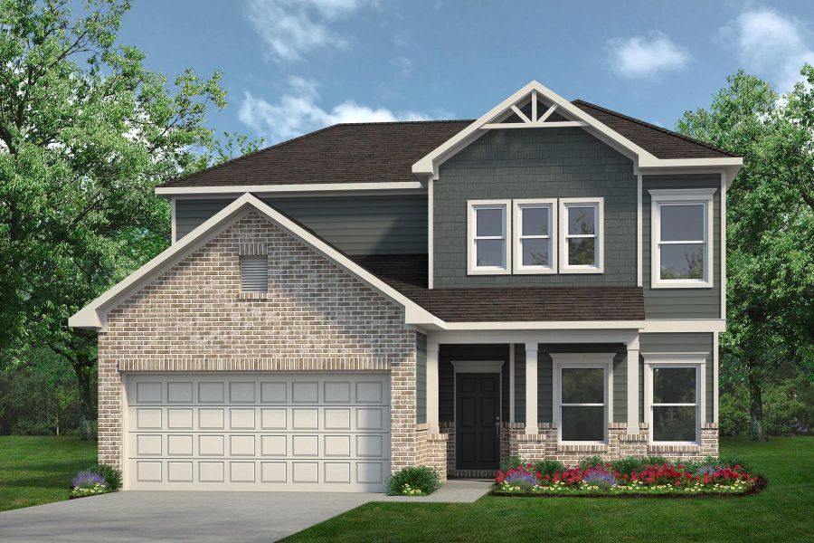 The Georgetown II- Elevation F. The Georgetown II- Elevation F.