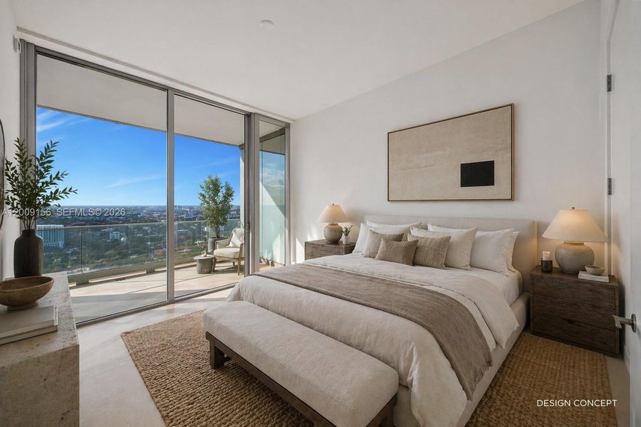 Furnished interior view inside a new home in , Miami (Image 18).