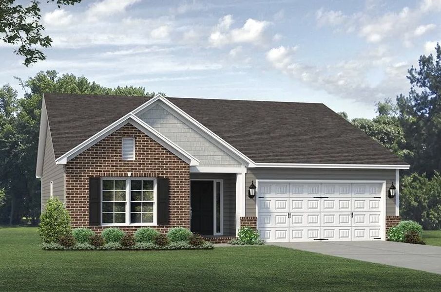 Representative exterior photo of a completed home built from the Ellerbe by Keystone Homes NC in Sullivans Reserve, Walkertown, NC (Image 25).