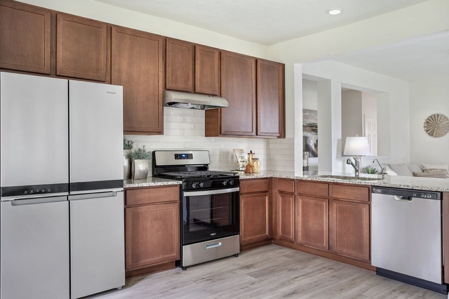 Representative furnished interior of a home built from the 1242 by KB Home in Sagecrest Trails, Conroe (Image 5).