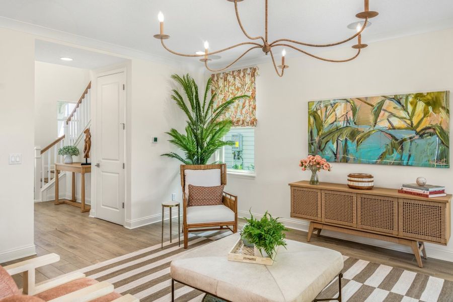 Representative furnished interior of a home built from the Miramar by Riverside Homes in Mariposa at EverRange, Jacksonville (Image 40).