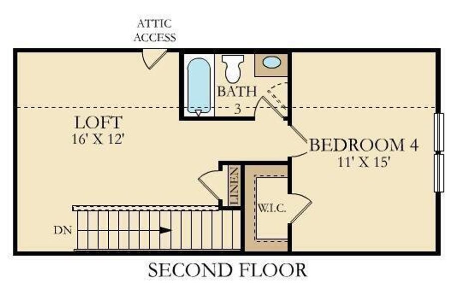 2D floor plan layout of this home in Carnes Crossroads, Summerville, SC (Image 3).