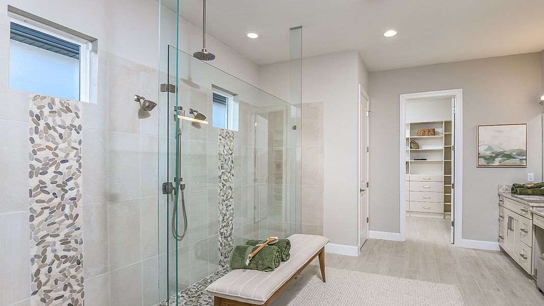 Furnished interior view inside a new home in Esplanade Lake Club, Fort Myers (Image 5).