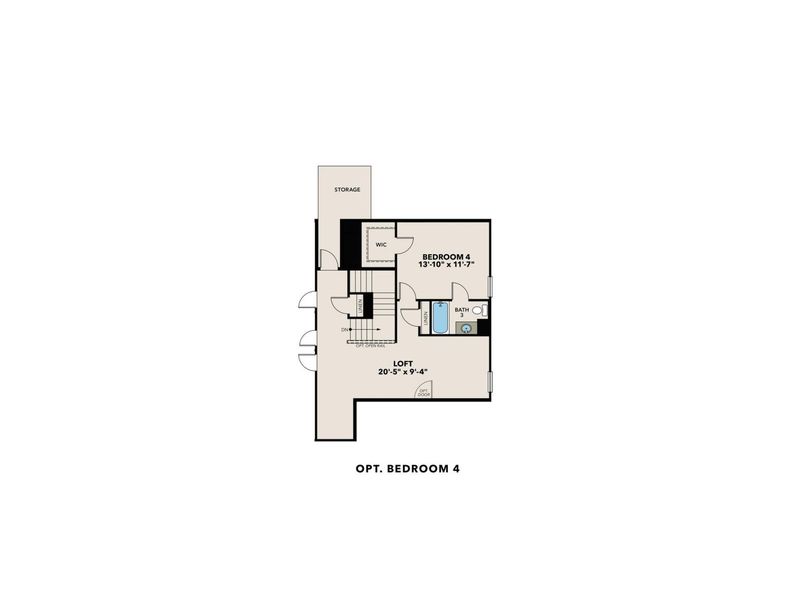 2D floor plan layout for the The Ash C at Wehunt Meadows by Davidson Homes LLC in Wehunt Meadows, Hoschton, GA (Image 6).