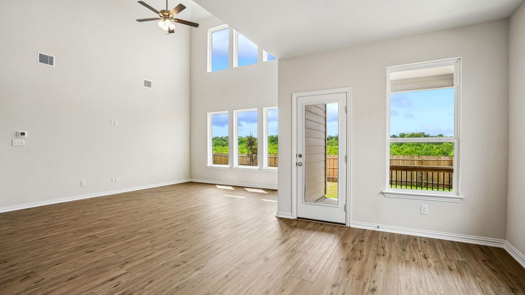 Casual Dining Area opens to two story high ceiling Great Room