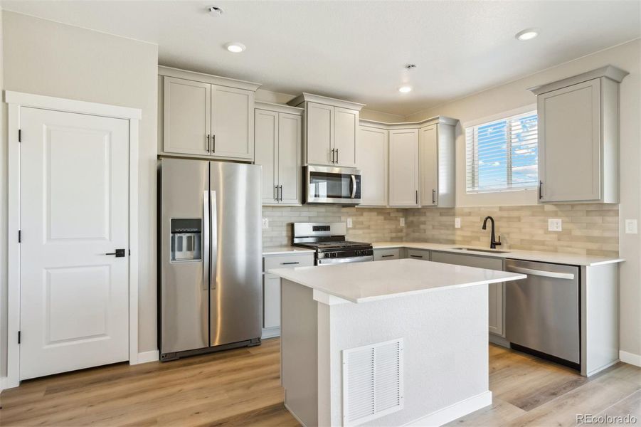 Furnished interior view inside a new home in Second Creek Farm, Commerce City (Image 3). Furnished interior view inside a new home in Second Creek Farm, Commerce City (Image 3).