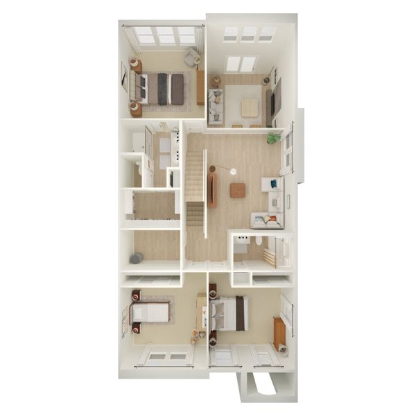 2D floor plan layout for the Seaview III - End Unit by K. Hovnanian® Homes in Aria at Silverstone, Scottsdale, AZ (Image 11).