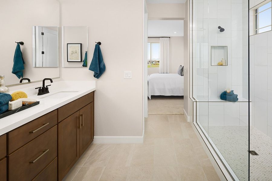 Furnished interior view inside a new home in The Estates at North Creek, Queen Creek (Image 8).