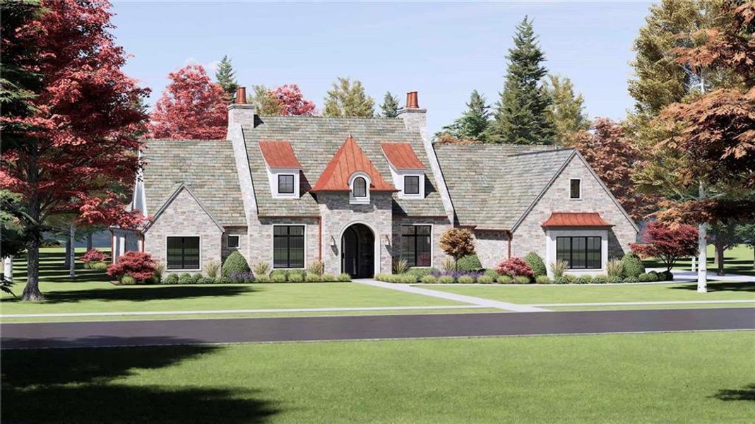 Front exterior of a new home in , Woodstock, GA, highlighting curb appeal (Image 30). Front exterior of a new home in , Woodstock, GA, highlighting curb appeal (Image 30).