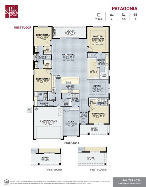 2D floor plan layout for the Patagonia by Park Square Residential in Leela Reserve, Tavares, FL (Image 3). 2D floor plan layout for the Patagonia by Park Square Residential in Leela Reserve, Tavares, FL (Image 3).