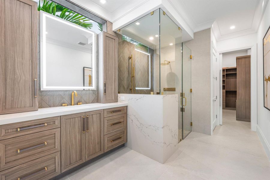 Furnished interior view inside a new home in , Boca Raton (Image 54).