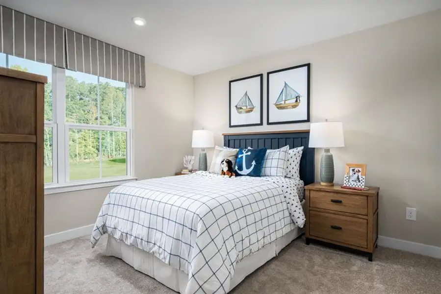 Representative furnished interior of a home built from the Geneva with 3 Car Garage by Ryan Homes in Middle Creek Village, Bolivia (Image 54).