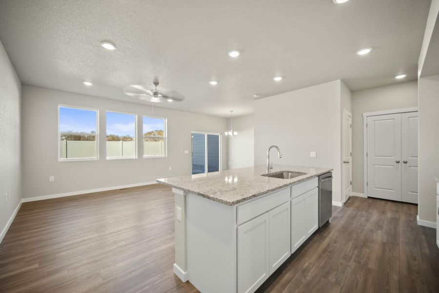 Representative furnished interior of a home built from the Palmer by View Homes in Aspen Meadows – Townhomes, Colorado Springs (Image 18).