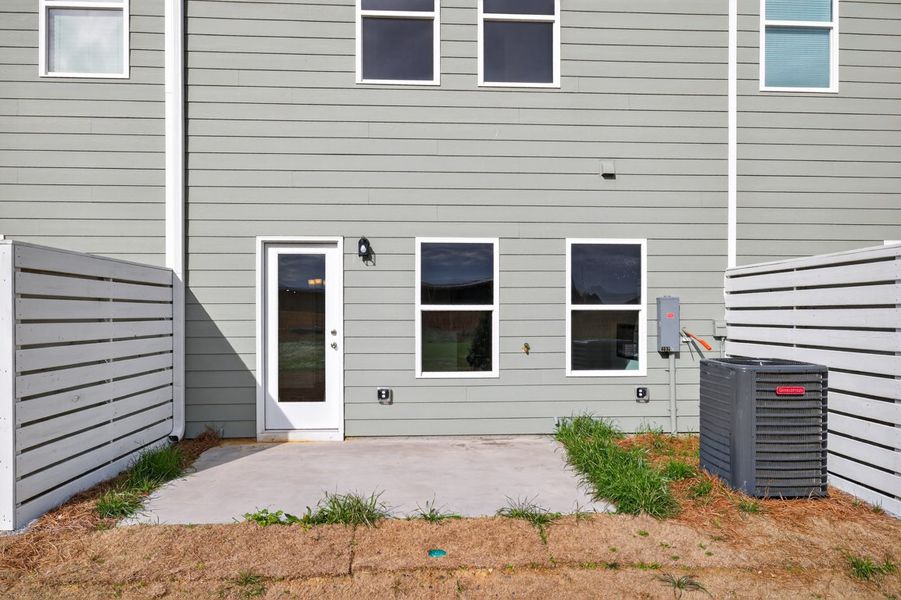 Exterior details and patio area of a home in The Andros, Dalton (Image 4).