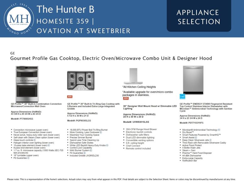 Sample of building materials used in homes in Ovation at Sweetbrier, Durham (Image 7).
