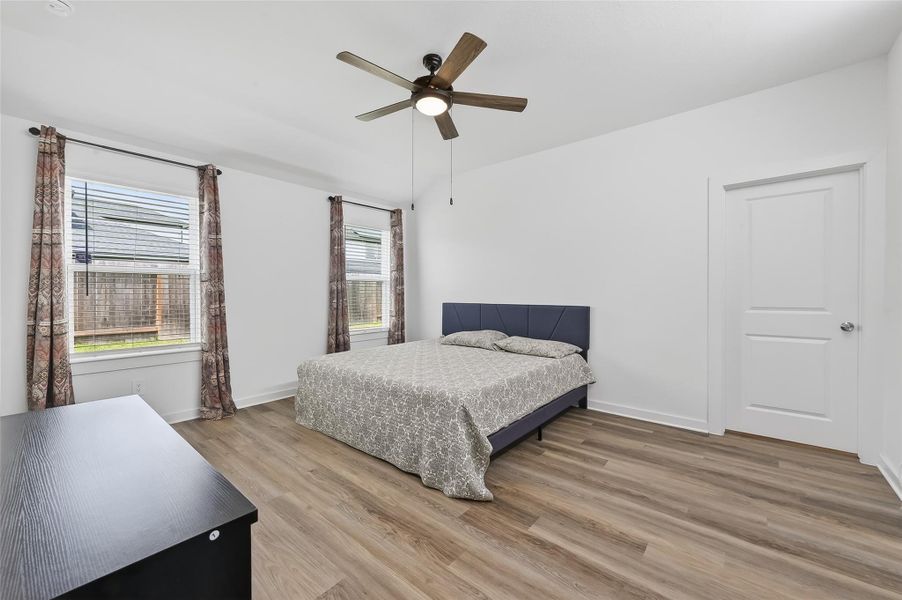 Comfortable and spacious primary suite with a large walk-in closet and a private ensuite designed for relaxation