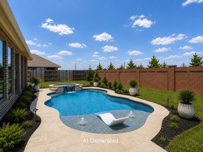 Exterior details and patio area of a home in Marvida, Cypress (Image 3).