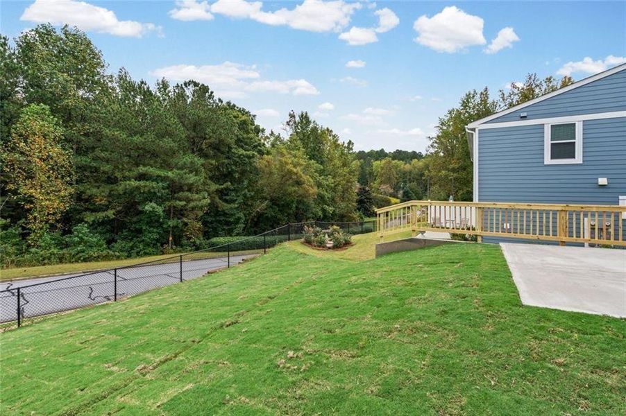 Exterior details and patio area of a home in Villas at Gold Creek, Dawsonville (Image 24).