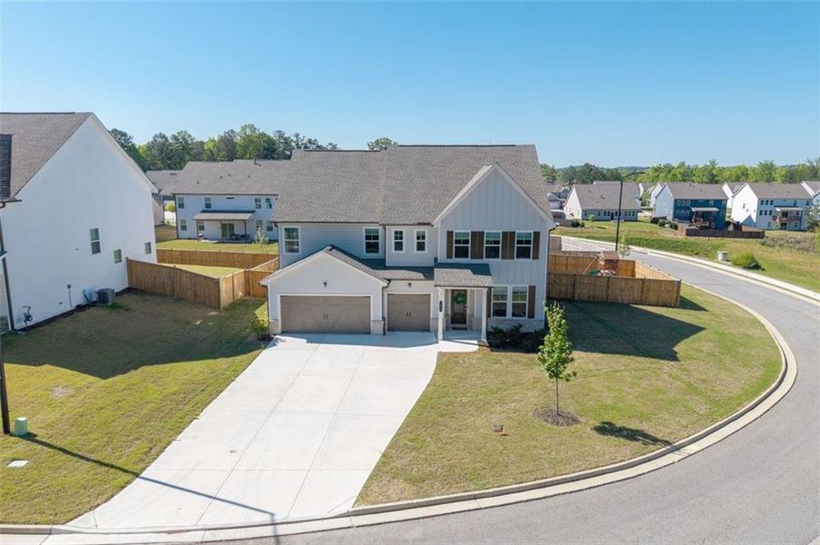 Front exterior of a new home in , Dallas, GA, highlighting curb appeal (Image 30).
