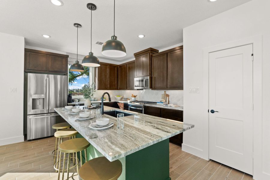 Furnished interior view inside a new home in Meridiana, Manvel (Image 8).