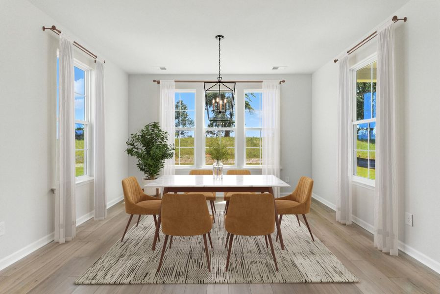 Furnished interior view inside a new home in , Summerville (Image 11).