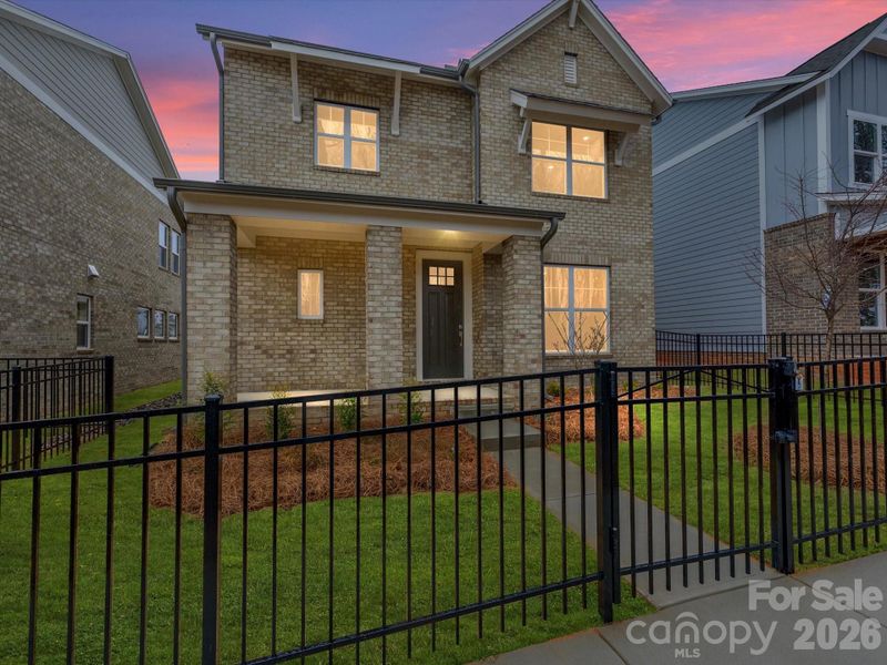 Exterior details and patio area of a home in Whitley Preserve – Park Collection, Mint Hill (Image 18).