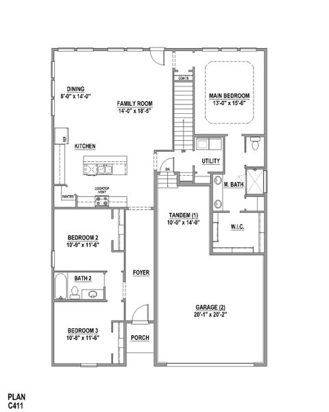 Plan C411 1st Floor