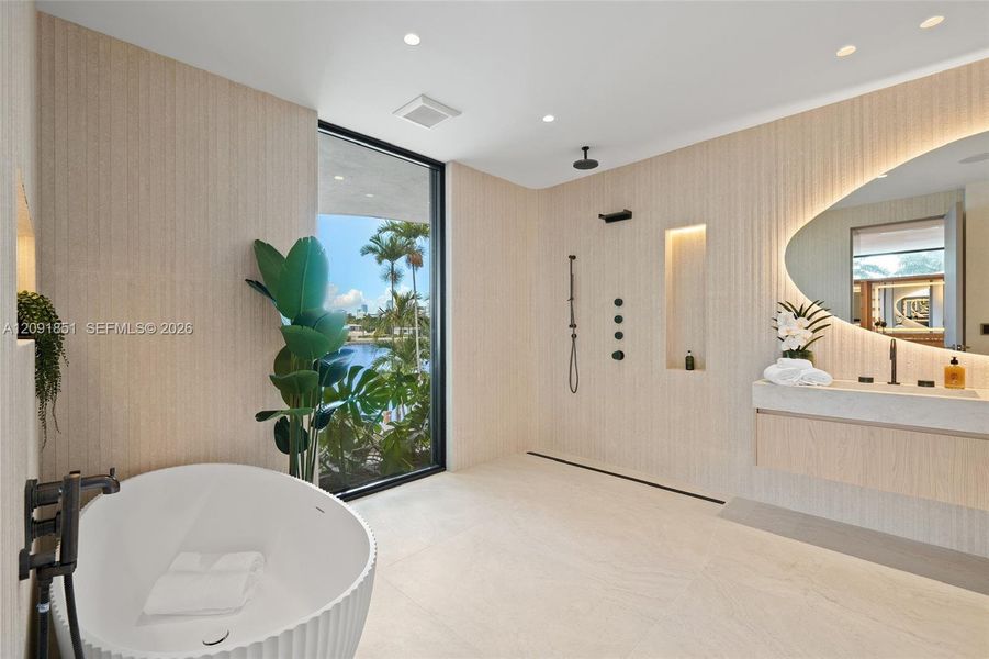 Furnished interior view inside a new home in , Miami Beach (Image 39). Furnished interior view inside a new home in , Miami Beach (Image 39).