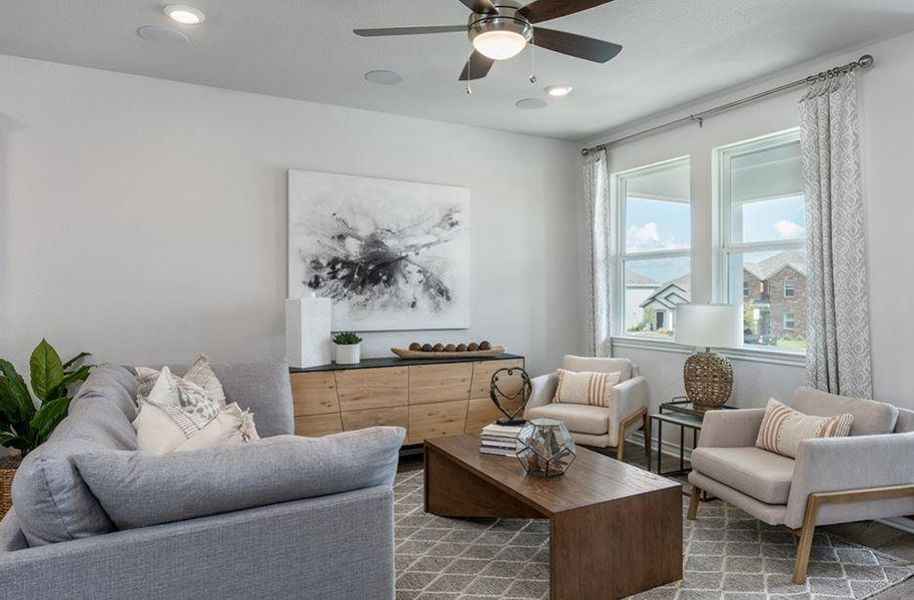 Furnished interior view inside a new home in Emory Crossing 40s, Hutto (Image 8).