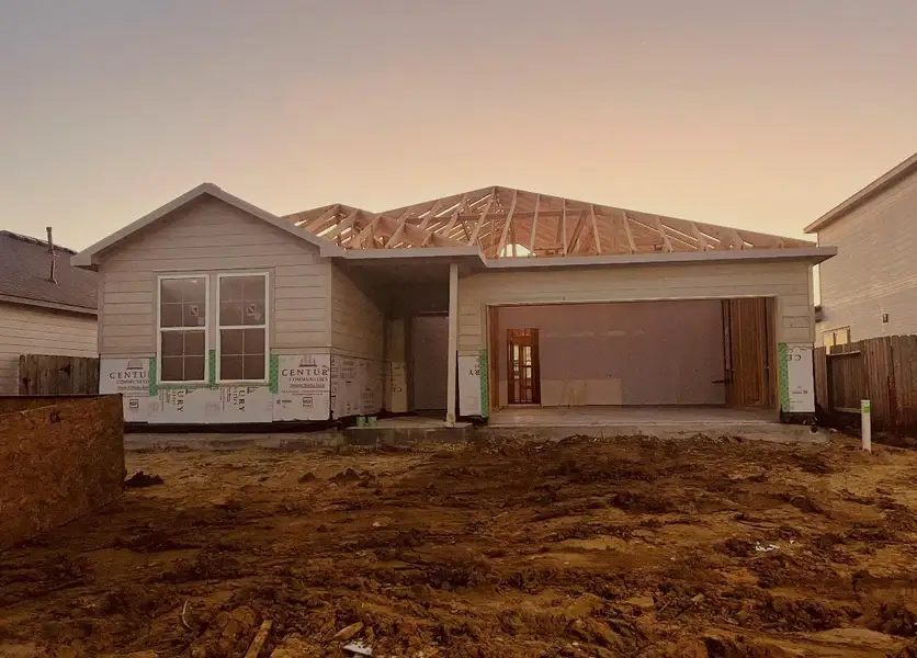 Exterior details and patio area of a home in Liberty Collection at Granger Pines, Conroe (Image 2). Exterior details and patio area of a home in Liberty Collection at Granger Pines, Conroe (Image 2).