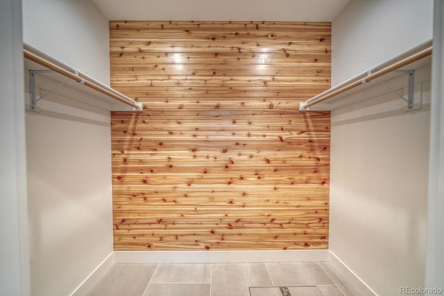 Beautiful wood details throughout (Primary closet)