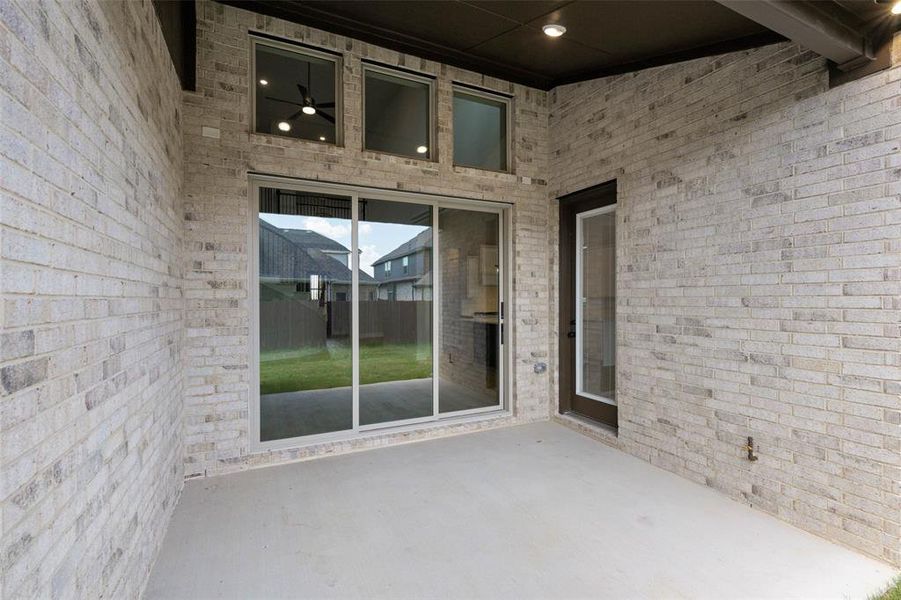 Exterior details and patio area of a home in Birdsong, Mansfield (Image 3). Exterior details and patio area of a home in Birdsong, Mansfield (Image 3).