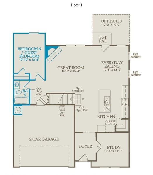 2D floor plan layout of this home in Briar Creek, Atlanta, GA (Image 5).