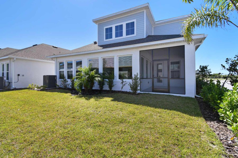Representative exterior details of a home built from the The Callisto by David Weekley Homes in Emerald Landing at Waterside at Lakewood Ranch – Lake Series, Sarasota (Image 3). Representative exterior details of a home built from the The Callisto by David Weekley Homes in Emerald Landing at Waterside at Lakewood Ranch – Lake Series, Sarasota (Image 3).
