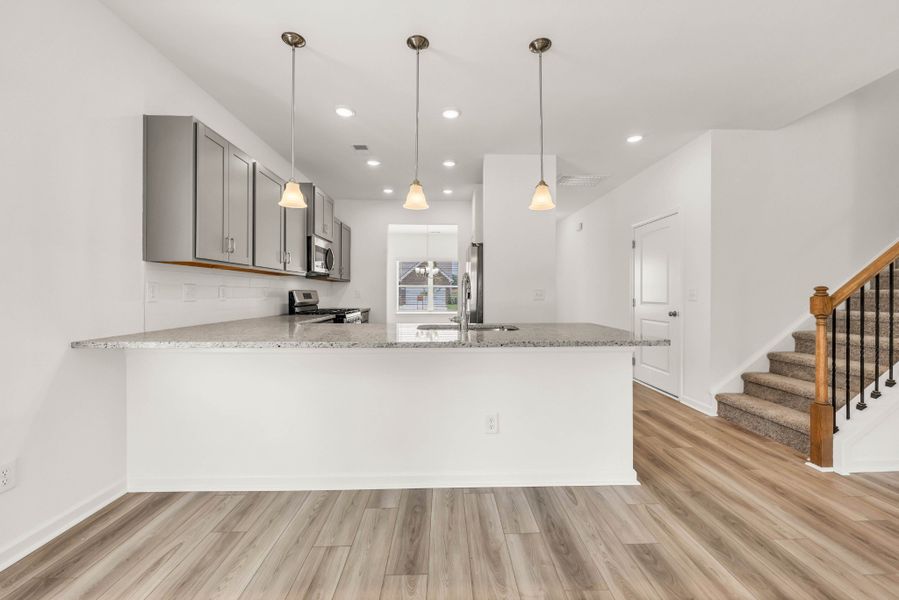 Furnished interior view inside a new home in The Oaks, Clarksville (Image 8). Furnished interior view inside a new home in The Oaks, Clarksville (Image 8).
