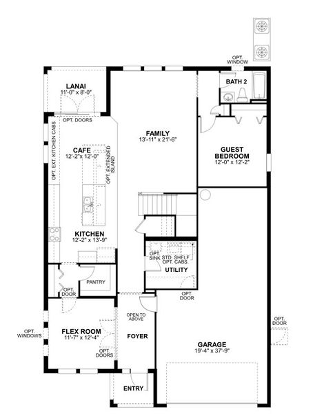 2D floor plan layout of this home in Connerton, Land O' Lakes, FL (Image 1).
