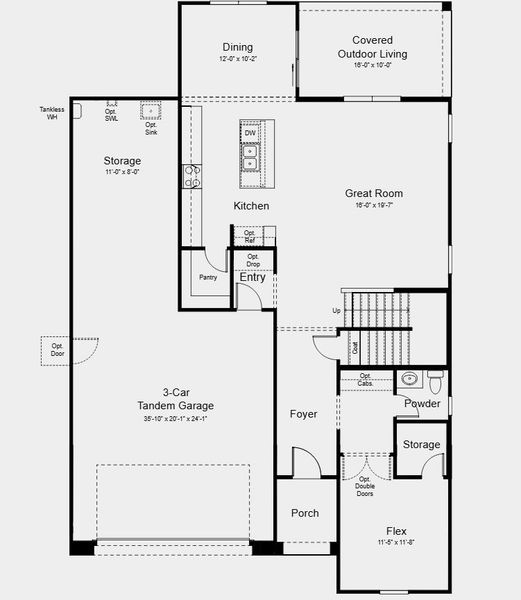 2D floor plan layout for the Triumph by Taylor Morrison in Ladera Trails, Peoria, AZ (Image 4).
