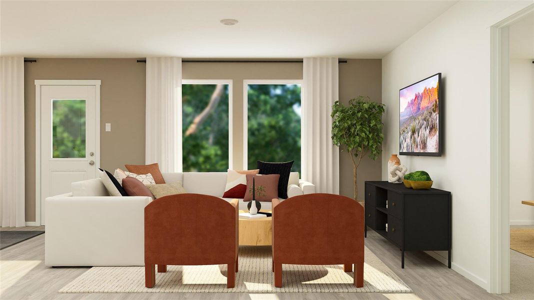 Furnished interior view inside a new home in River Bridge Ranch: Majors Collection, San Marcos (Image 21).