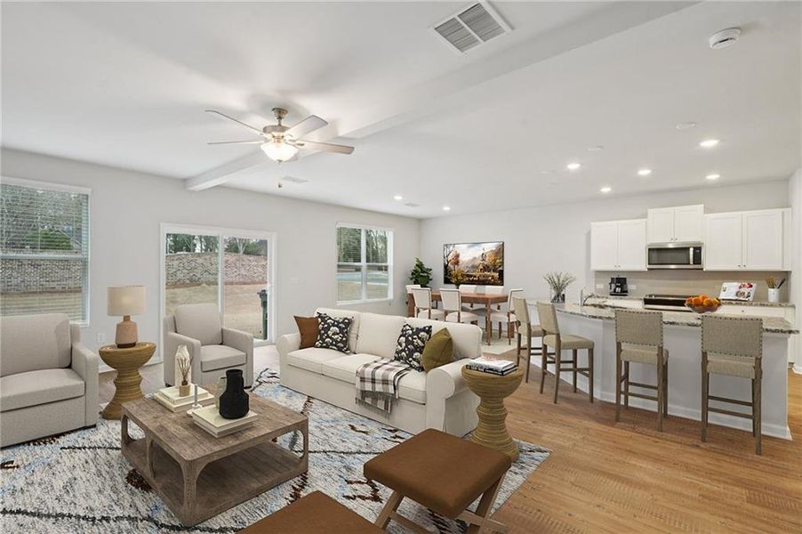 Furnished interior view inside a new home in , Grayson (Image 4). Furnished interior view inside a new home in , Grayson (Image 4).