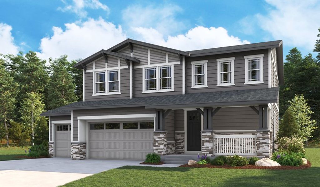 Bedford-D722-KinstonAtCenterra Elevation B (3-car)