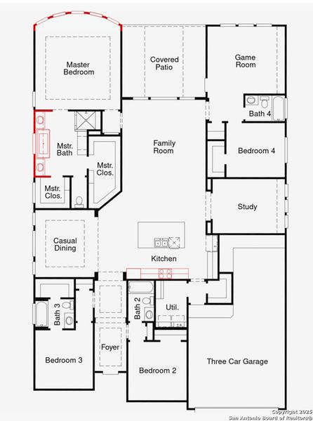 2D floor plan layout of this home in Mayfair, New Braunfels, TX (Image 2). 2D floor plan layout of this home in Mayfair, New Braunfels, TX (Image 2).