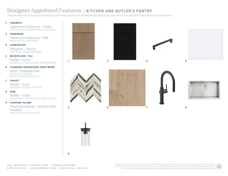 Sample of building materials used in homes in Toll Brothers at August Park, Spring Hill (Image 7). Sample of building materials used in homes in Toll Brothers at August Park, Spring Hill (Image 7).