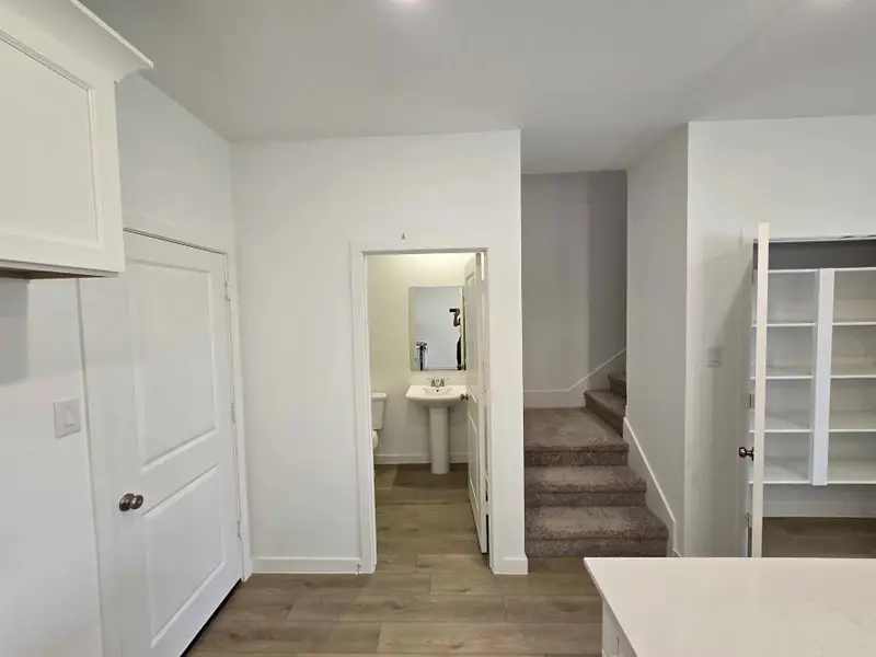 Powder Bath, Stairs, and Pantry Construction Progress