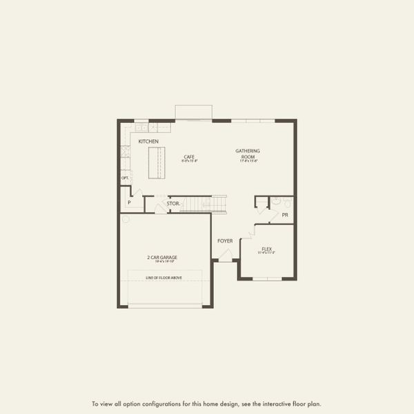 2D floor plan layout for the Tilden by Pulte Homes in Hartford Terrace, Davenport, FL (Image 4).