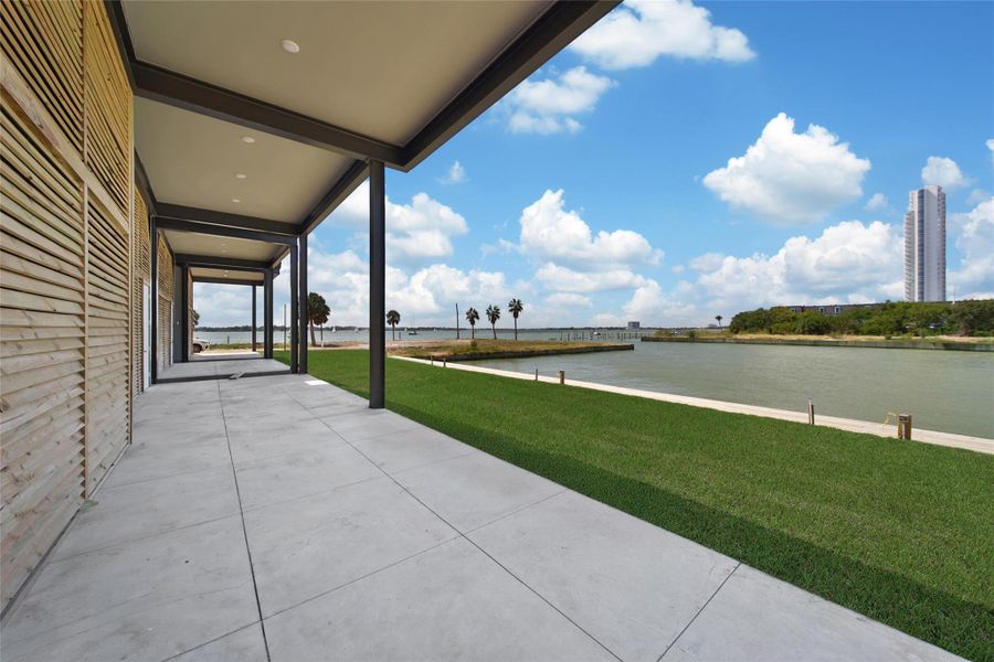 Exterior details and patio area of a home in Lago Pointe, Seabrook (Image 22). Exterior details and patio area of a home in Lago Pointe, Seabrook (Image 22).